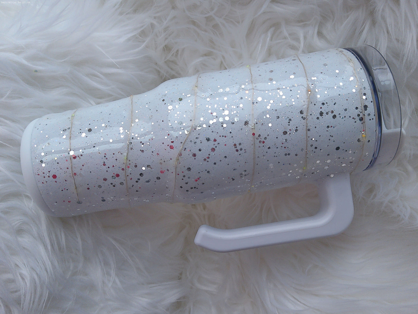 30oz Handled "My Favorite Color is Christmas Lights" Light Up Epoxy Tumbler