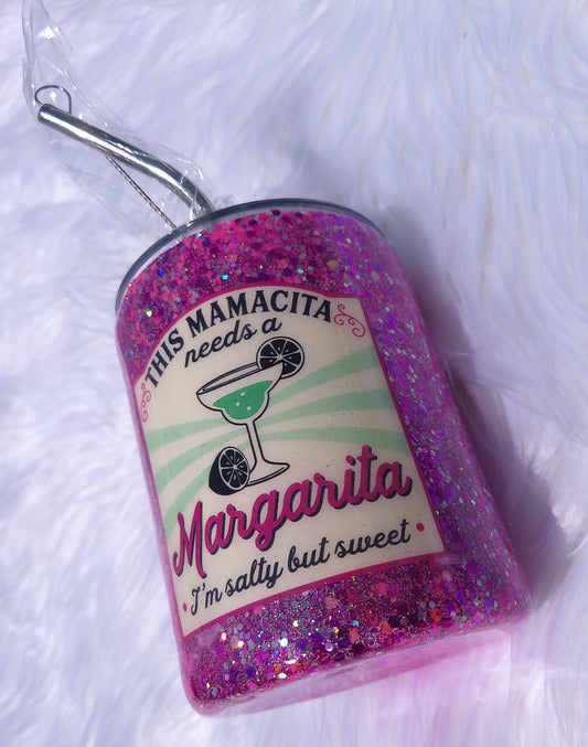 10oz Short Mamacita Margarita Pink Glitter Tumbler