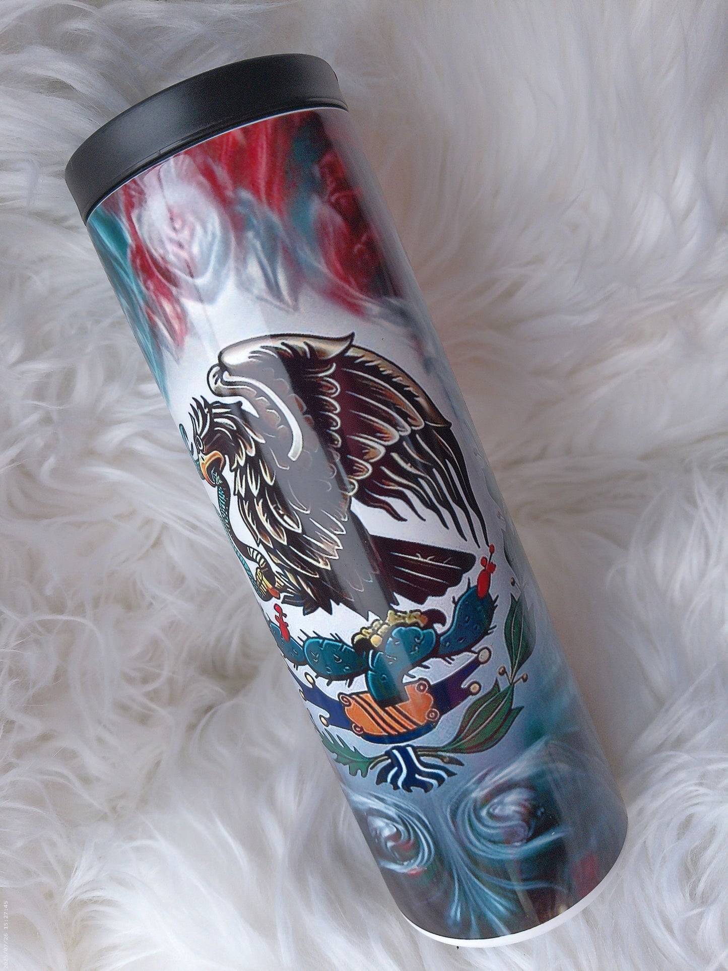 20oz Duo Mexican Flag Smoke Sublimated Tumbler