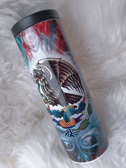 20oz Duo Mexican Flag Smoke Sublimated Tumbler