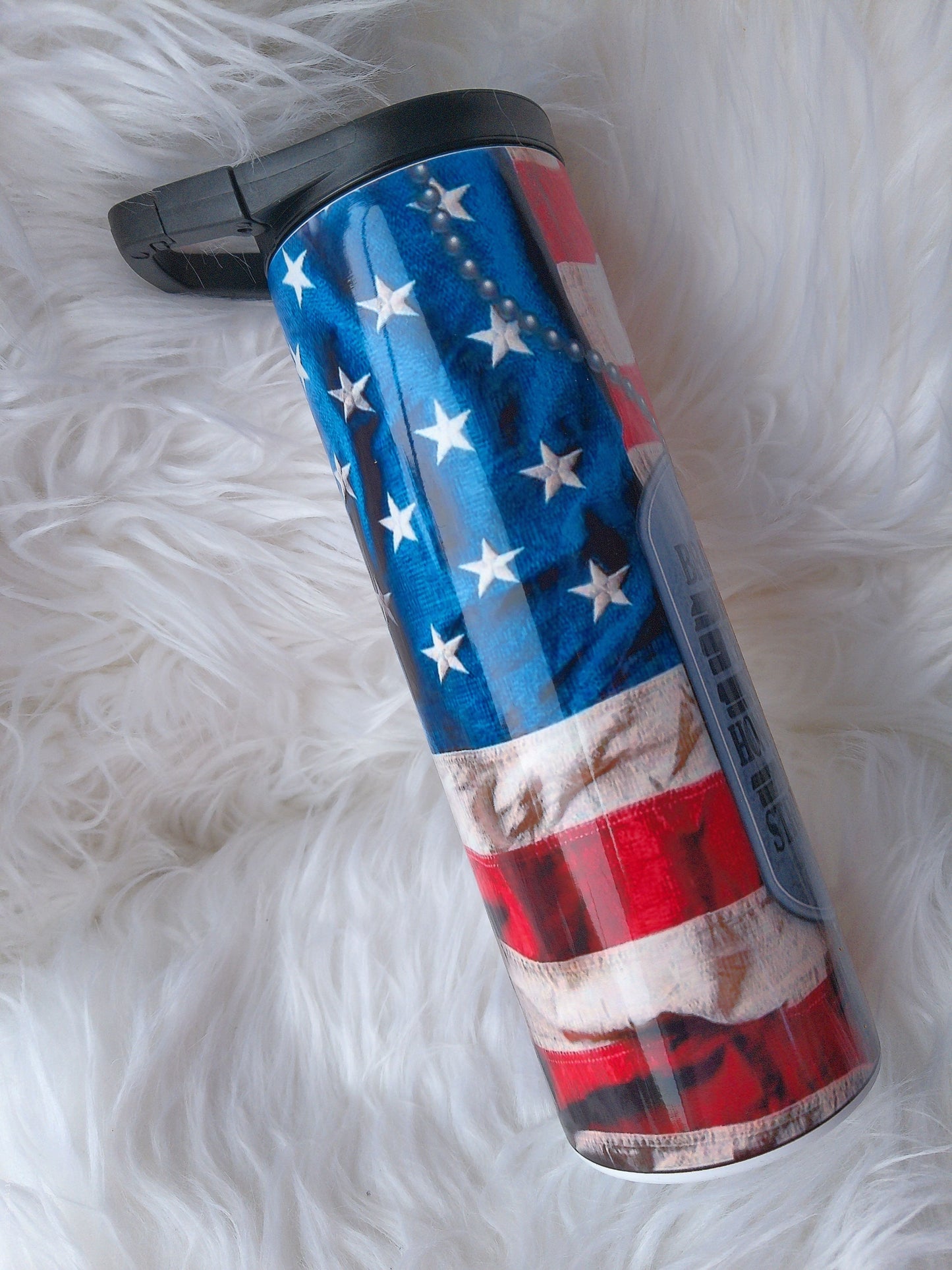 20oz Duo Lid Veteran Tag Sublimated Tumbler