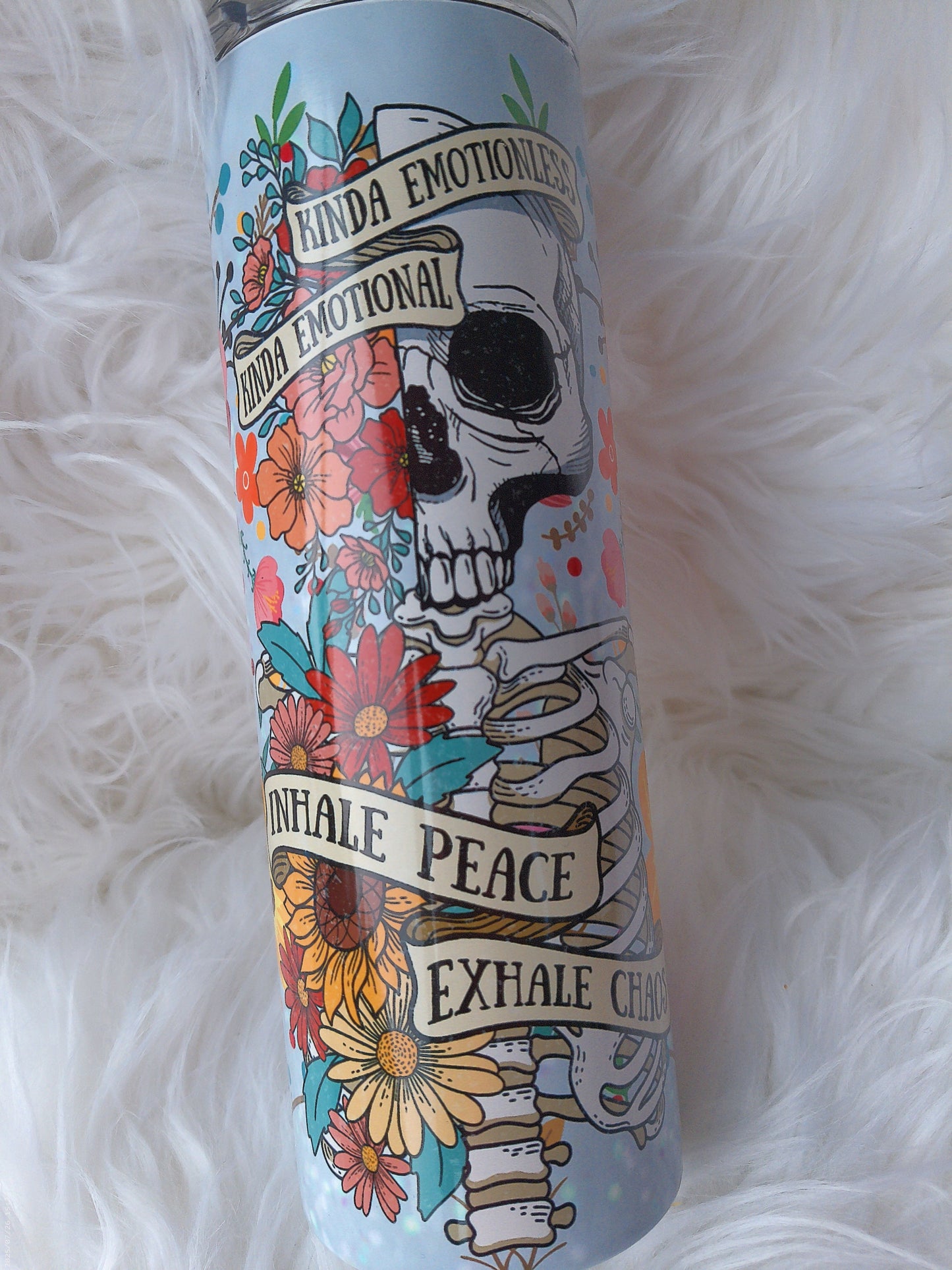 20oz Duo Inhale Peace Exhale Chaos Sublimated Tumbler