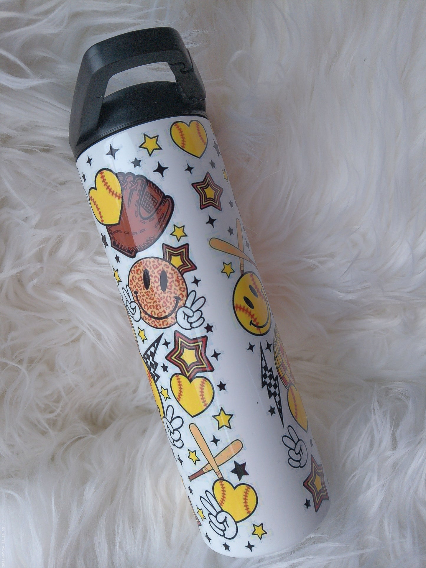 20oz Duo Smiley Softball Sublimated Tumbler