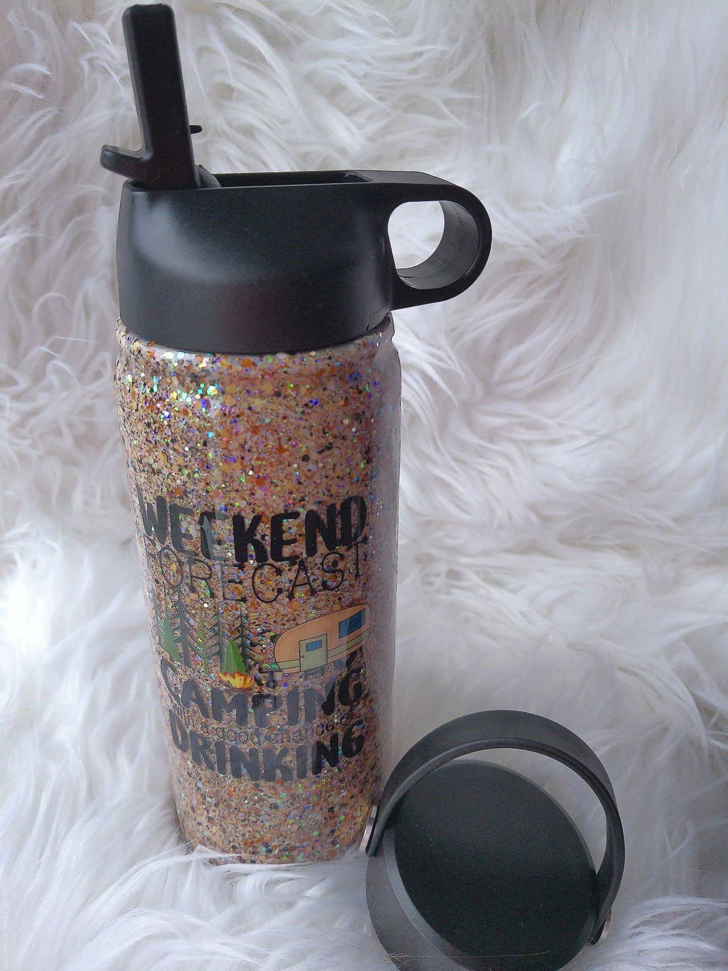 18oz Hydro "Weekend Forecast Camping" Tumbler