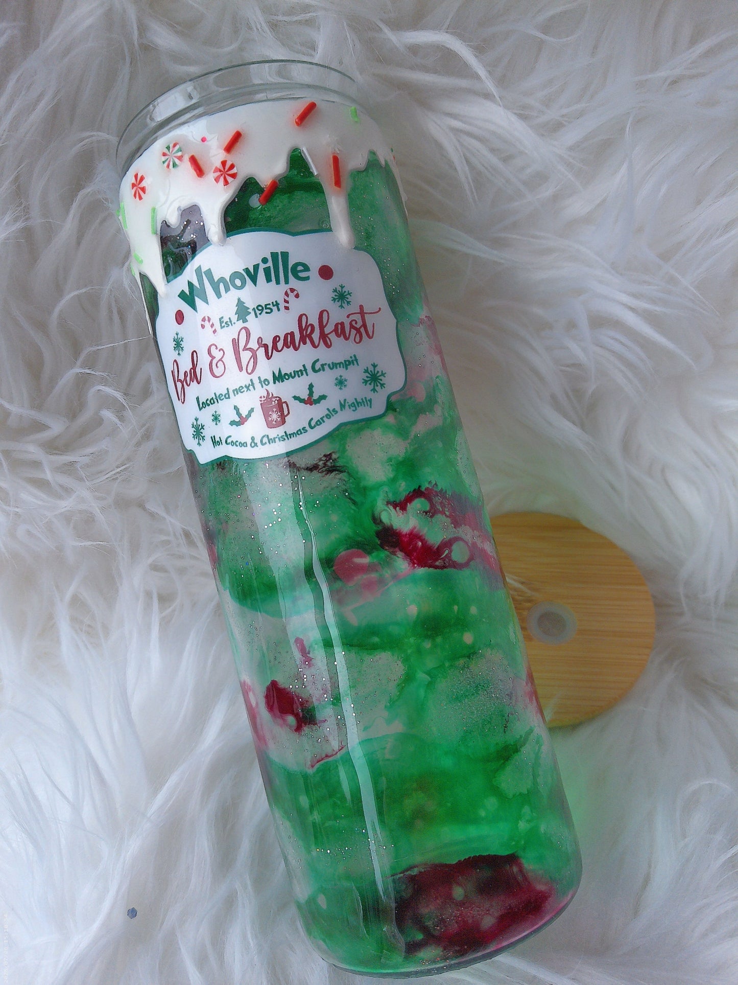 20oz "Whoville Bed and Breakfast" Glass Tumbler