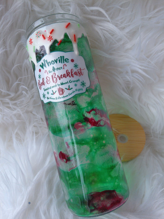 20oz "Whoville Bed and Breakfast" Glass Tumbler